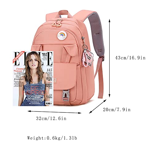 Makukke School Backpack for Women, Laptop Backpack 15.6 Inch College School Bag Anti Theft Travel Daypack Bookbag for Girls,Black
