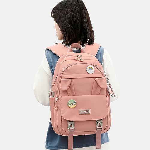 Makukke School Backpack for Women, Laptop Backpack 15.6 Inch College School Bag Anti Theft Travel Daypack Bookbag for Girls,Black