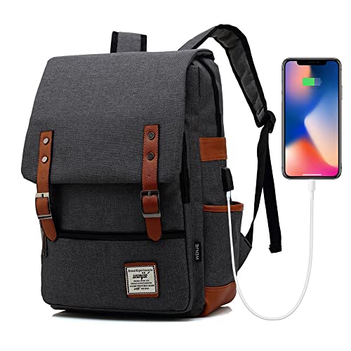 Beejirm Vintage Slim Backpack Womens Back Pack for Travelling, Casual Vintage Backpack With Usb Charging Port