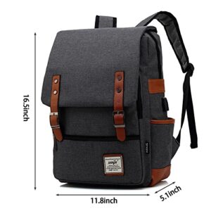 Beejirm Vintage Slim Backpack Womens Back Pack for Travelling, Casual Vintage Backpack With Usb Charging Port