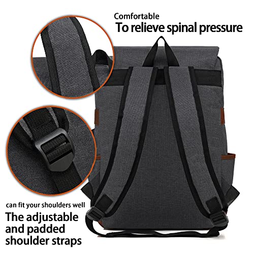 Beejirm Vintage Slim Backpack Womens Back Pack for Travelling, Casual Vintage Backpack With Usb Charging Port