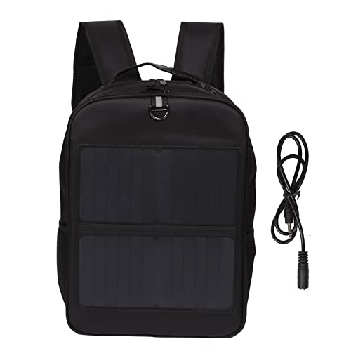 Acogedor 5V 14W Solar Backpack, Waterproof Solar Panel Power Backpack with USB Charging Port, Ergonomic Laptop Bag, for Hiking, Camping, Travel