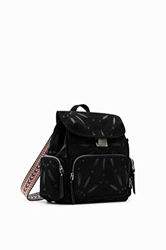 Desigual Women's Accessories Fabric Backpack Medium, Black, One Size