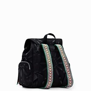 Desigual Women's Accessories Fabric Backpack Medium, Black, One Size