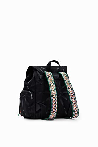 Desigual Women's Accessories Fabric Backpack Medium, Black, One Size