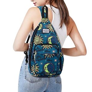 HAWEE Chest Bags for Women Medium Size Sling Backpack Waterproof Fabric