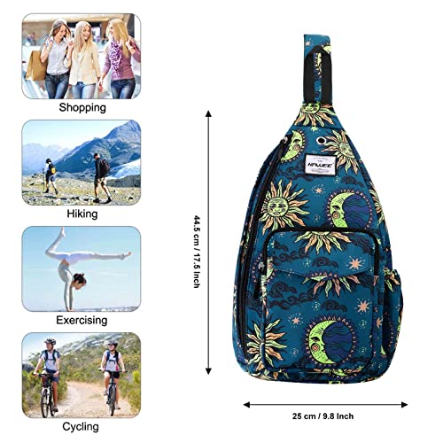 HAWEE Chest Bags for Women Medium Size Sling Backpack Waterproof Fabric