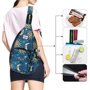 HAWEE Chest Bags for Women Medium Size Sling Backpack Waterproof Fabric