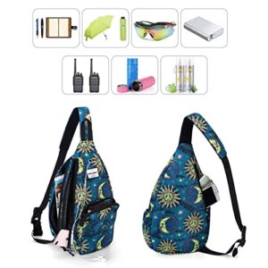 HAWEE Chest Bags for Women Medium Size Sling Backpack Waterproof Fabric