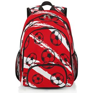 auuxva soccer football print backpack for women men girls boys, casual daypack backpacks durable school bag laptop bookbag rucksack for school travel work camping hiking