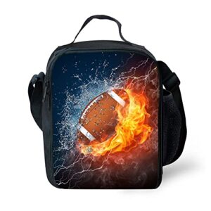 ENDUO DESIGN Lightweight Backpack for Girls/Boys School Bag with Lunch Bag, Pencil Case 3 in 1(American Football)