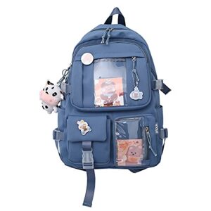 dearsee kawaii backpack with cute pin accessories plush pendant kawaii backpack cute aesthetic backpack