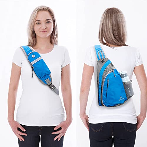 Peicees Sling Bag Backpack for Men Women Water Resistant Crossbody Shoulder Bag Travel Hiking Chest Daypack