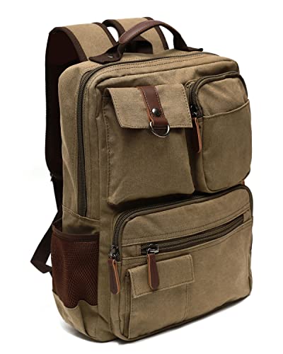 JIAO MIAO Canvas Vintage Message Travel Bag Rucksack Laptop Backpack,220807-07