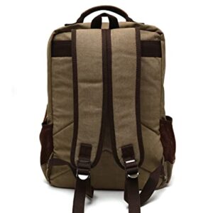 JIAO MIAO Canvas Vintage Message Travel Bag Rucksack Laptop Backpack,220807-07