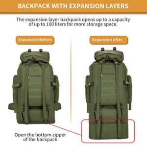 TianYaOutDoor Military Tactical Backpack for Men Large Army Rucksack molle bag Hiking Daypack for Outdoor Traveling Camping