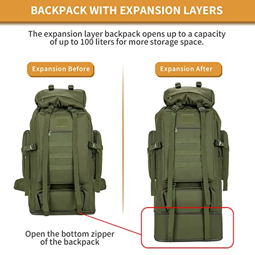 TianYaOutDoor Military Tactical Backpack for Men Large Army Rucksack molle bag Hiking Daypack for Outdoor Traveling Camping