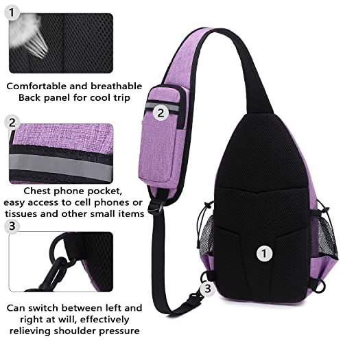 JEBATOXI Crossbody Sling Backpack Sling Bag Multipurpose Chest Bag Travel Hiking Daypack