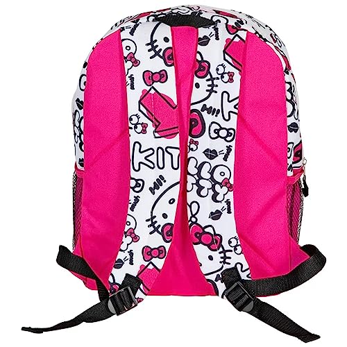 Fast Forward Helloo Kitty White All-Over Print Backpack for Kids 16 Inch Padded Shoulder Bag