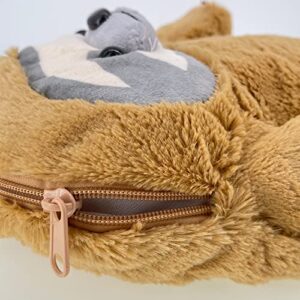 Mewcho 12.59” Sloth Stuffed Animal Backpack for Kids Plush Funny Cute Sloth Kawaii Small Bag School Backpack for Girls Boys Kids Toddler 3 Years Up