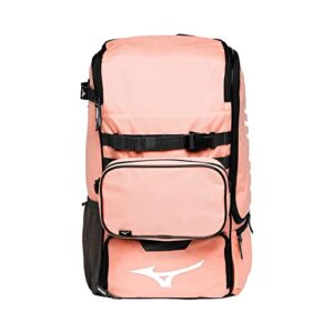 mizuno utility backpack, rose gold/white