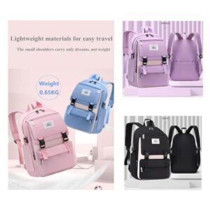 LANSHIYA Kids Backpack Solid Color Girls Elementary Middle School Casual Daypack Lightweight Bookbag for Teens Travel Bag