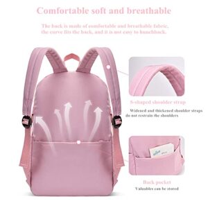 LANSHIYA Kids Backpack Solid Color Girls Elementary Middle School Casual Daypack Lightweight Bookbag for Teens Travel Bag