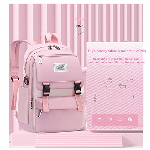 LANSHIYA Kids Backpack Solid Color Girls Elementary Middle School Casual Daypack Lightweight Bookbag for Teens Travel Bag