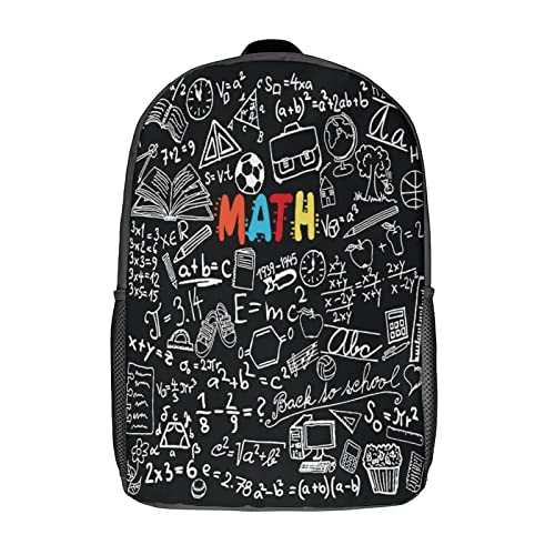 MEDTOGS Math Backpacks for School 17 inch School Bag Large Book Bags for Middle School High School College Travel