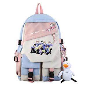 isaikoy anime ouran high school host club backpack shoulder bag bookbag student school bag daypack satchel e2
