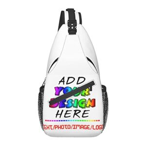 custom sling backpack personalized crossbody sling bags leisure sports outdoor custom bag for men backpack optional color add your name logo text or image here