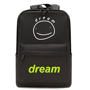 dreamwastaken backpack dream smile mobile game computer bag shoulder bag knapsack laptop bookbag for college (a,black)