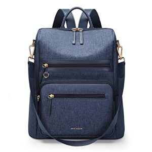 golf supags stylish women's laptop backpack in mini denim blue with oxford fabric travel casual and daily use backpack purse fits 13.3 inch notebook