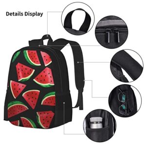 xubrextas 2pcs Backpack Set For Boys, Watermelon Backpacks And Lunch Box For Girl Elementary Bags Teens Bookbags