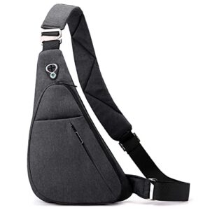 caisang sling backpack bag slim crossbody chest shoulder bag men personal pocket bag one strap daypack for hiking walking