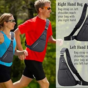 CAISANG Sling Backpack Bag Slim Crossbody Chest Shoulder Bag Men Personal Pocket Bag One Strap Daypack for Hiking Walking