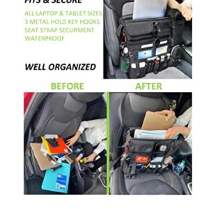 Fitmax Professional Car Truck Front Seat Organizer, Patrol Police Bag With dedicated and Secured laptop Storage, Carefully Designed with 25 Compartments. Truly your Office Within Arm's Reach., B001