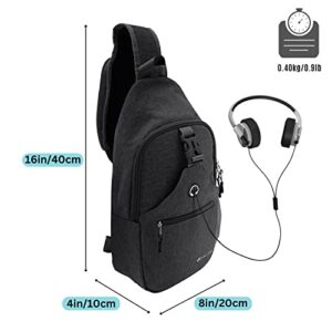 Kellyon Sling Bag Crossbody Sling Backpack Travel Hiking Casual Daypack Chest Bag for Men Women