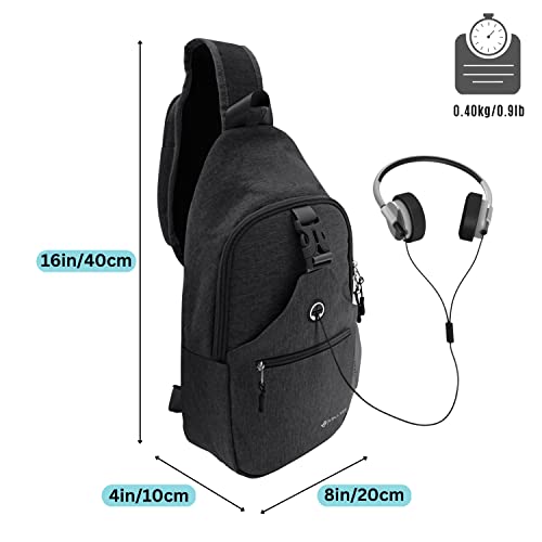 Kellyon Sling Bag Crossbody Sling Backpack Travel Hiking Casual Daypack Chest Bag for Men Women