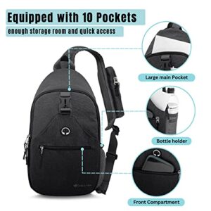 Kellyon Sling Bag Crossbody Sling Backpack Travel Hiking Casual Daypack Chest Bag for Men Women