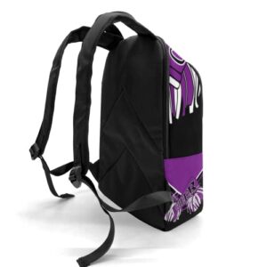 Cheer Purple Black Cheerleader Backpack Shoulder Bag Daypack for Travel Camping Gift 11.8''(L) x 5.51''(W) x 17.72''(H)