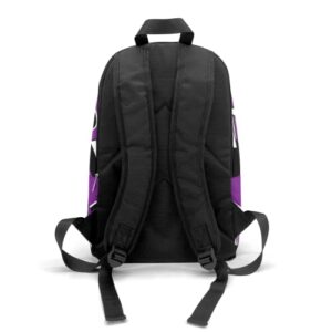 Cheer Purple Black Cheerleader Backpack Shoulder Bag Daypack for Travel Camping Gift 11.8''(L) x 5.51''(W) x 17.72''(H)