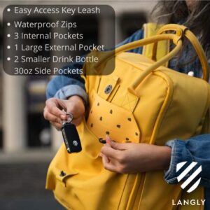 Langly Sierra Camera Backpack: A Modern & Travel-friendly Photography Backpack Compatible With Both 18in Laptop & DSLR Accessories 24L (Apen-Gold)