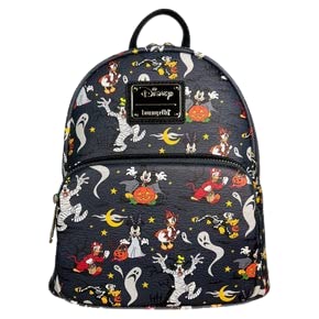 loungefly mickey and friends not so scary halloween aop mini backpack exclusive disney