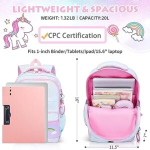 Backpacks for Girls School Cute Kids Backpack Bookbags with Insulated Lunch Box Set for School Elementary girl, Tie Dye School Bag with Laptop Compartments 16 * 11.5 * 7.5, Galaxy Blue