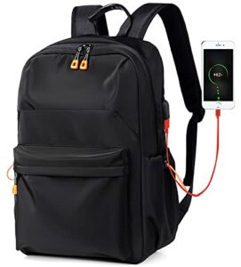 lightweight laptop backpack for men and women, sport backpacks travel college school bookbag (black)