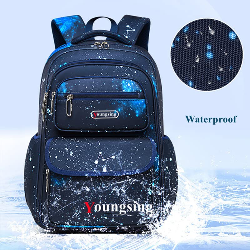 Youngsing Boys Backpacks,Backpack for Boys Kids Backpack Elementary Middle School Bookbags 17.7 inch Large Capacity Lightweight Backpacks boys(Blue)