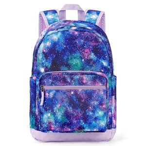 choco mocha galaxy backpack for girls travel school backpack 17 inch, purple