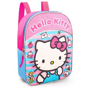 Fast Forward Hello Kitty Travel Bag Set - Bundle with 11" Hello Kitty Mini Backpack for School, Travel Plus Aggretsuko Coin Purse | Hello Kitty Gifts for Girls