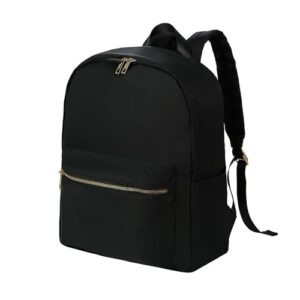 yogorun simple backpack nylon light-weight backpack black nylon backpack for women casual daypack backpack carry on backpack (black)